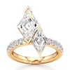Thumbnail Image 1 of J'Lure Lozenge Step-Cut Two-Stone Lab-Grown Diamond Engagement Ring 4-5/8 ct tw 18K Yellow Gold