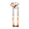 Thumbnail Image 3 of J'Lure Kite Step-Cut Lab-Grown Diamond Spiral Engagement Ring 1-3/8 ct tw 18K Rose Gold