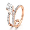 Thumbnail Image 4 of J'Lure Kite Step-Cut Lab-Grown Diamond Spiral Engagement Ring 1-3/8 ct tw 18K Rose Gold