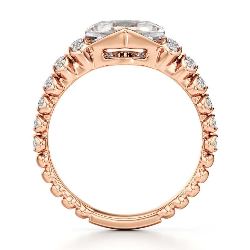 Main Image 2 of J'Lure Hexagon Portrait-Cut Lab-Grown Diamond Engagement Ring 2-1/3 ct tw 18K Rose Gold