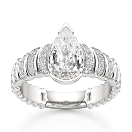 J'Lure Pear Step-Cut Lab-Grown Diamond Engagement Ring 2-1/3 ct tw 18K White Gold