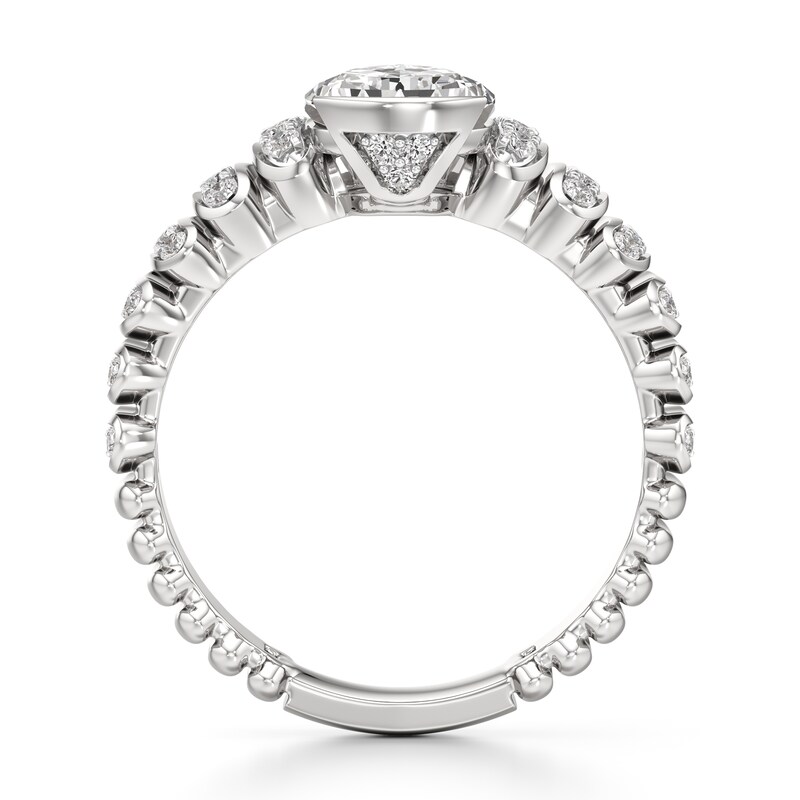 Main Image 2 of J'Lure Pear Step-Cut Lab-Created Diamond Engagement Ring 2-1/3 ct tw 18K White Gold