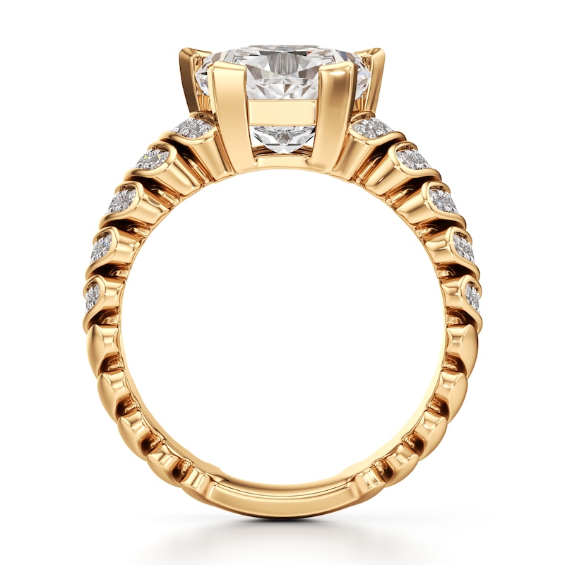 Main Image 2 of J'Lure Pentagon Brilliant-Cut Lab-Grown Diamond Engagement Ring 3-3/8 ct tw 18K Yellow Gold