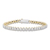 Thumbnail Image 1 of Men's Diamond Cushion Link Bracelet 1-1/2 ct tw Stainless Steel & Yellow Ion Plating 8.75"