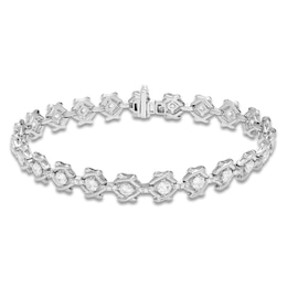 Unspoken Diamond Link Bracelet 3 ct tw 14K White Gold 7"