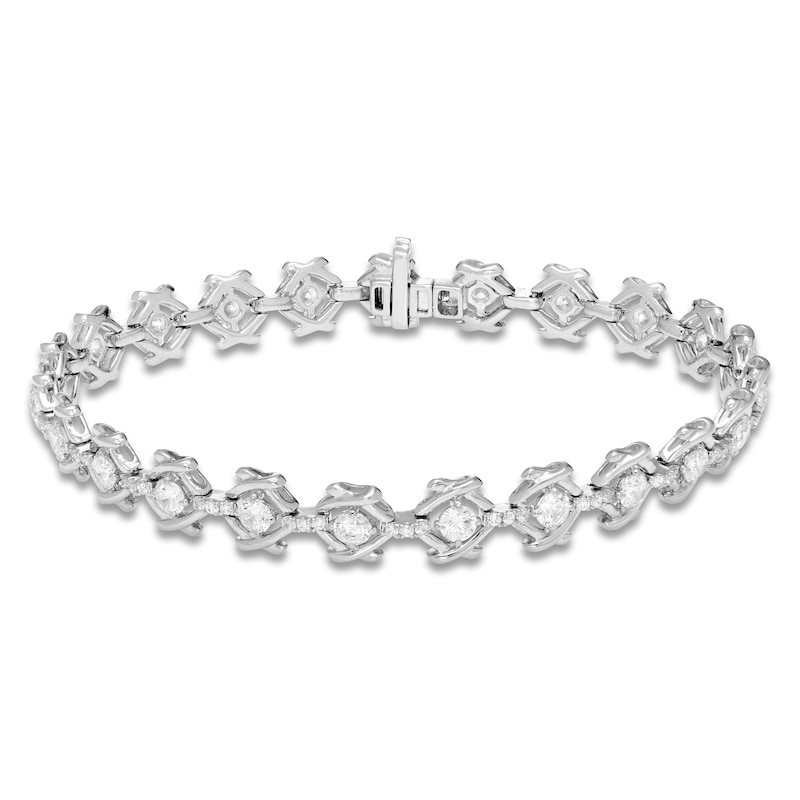 Main Image 1 of Unspoken Diamond Link Bracelet 3 ct tw 14K White Gold 7"