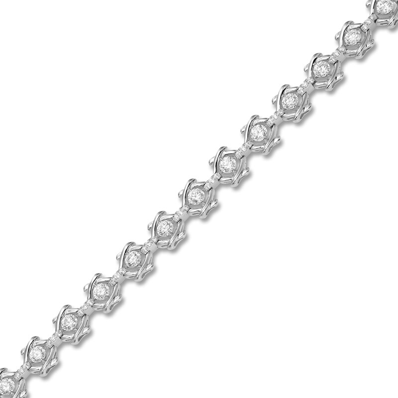 Main Image 3 of Unspoken Diamond Link Bracelet 3 ct tw 14K White Gold 7"