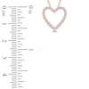 Thumbnail Image 4 of Lab-Grown Diamond Graduated Open-Heart Necklace 1/4 ct tw 14K Rose Gold 18"
