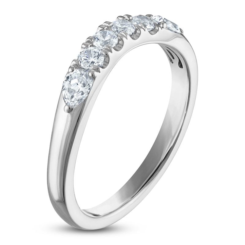 Main Image 2 of Vera Wang VOW Round-Cut & Pear-Shaped Lab-Grown Diamond Wedding Band 1/2 ct tw 14K White Gold
