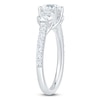 Thumbnail Image 2 of Round-Cut Lab-Grown Diamond Three-Stone Engagement Ring 2 ct tw 14K White Gold