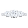 Thumbnail Image 3 of Round-Cut Lab-Grown Diamond Three-Stone Engagement Ring 2 ct tw 14K White Gold