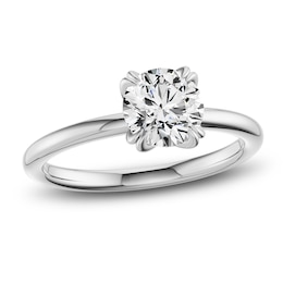 Certified Round-Cut Diamond Solitaire Engagement Ring 1-1/2 ct tw Platinum (VS2/F)