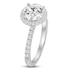 Thumbnail Image 2 of Round-Cut Lab-Created Diamond Halo Engagement Ring 2-3/4 ct tw Platinum
