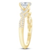 Thumbnail Image 2 of Oval-Cut Lab-Grown Diamond Braided Shank Engagement Ring 1 ct tw 14K Yellow Gold