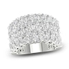 Thumbnail Image 1 of Pear-Shaped & Marquise-Cut Lab-Grown Diamond Multi-Row Fashion Ring 4-3/4 ct tw 14K White Gold