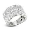 Thumbnail Image 2 of Pear-Shaped & Marquise-Cut Lab-Grown Diamond Multi-Row Fashion Ring 4-3/4 ct tw 14K White Gold