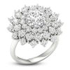 Thumbnail Image 2 of Lab-Grown Diamond Dahlia Flower Fashion Ring 4 ct tw 14K White Gold
