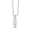 Thumbnail Image 2 of Shy Creation Diamond Letter O Pavé Necklace 1/20 ct tw 14K White Gold 18" SC55028331-O