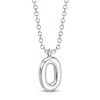 Thumbnail Image 3 of Shy Creation Diamond Letter O Pavé Necklace 1/20 ct tw 14K White Gold 18" SC55028331-O
