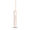 Thumbnail Image 4 of Brilliant Moments Diamond Cross Necklace 1-1/4 ct tw 14K Rose Gold 18"