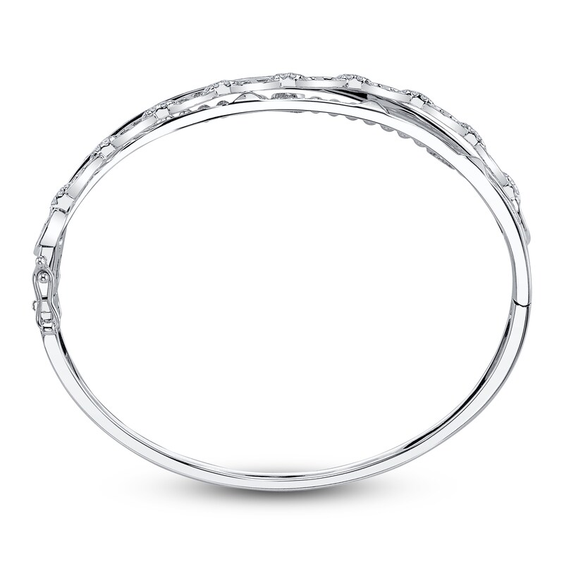 Main Image 3 of Shy Creation Diamond Multi-Row Crossover Bangle Bracelet 1-1/2 ct tw 14K White Gold SC55021369ZS