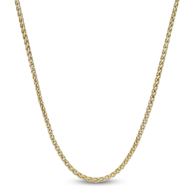 Main Image 1 of Wheat Chain Necklace 3mm Yellow Ion-Plated Stainless Steel 22"