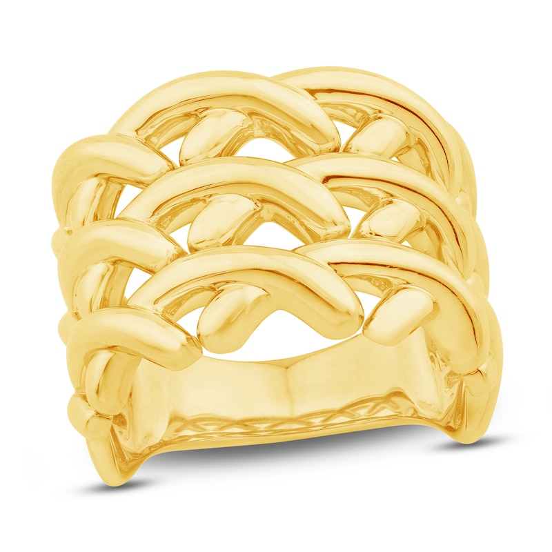 Main Image 1 of Unspoken Triple Crossover Ring 14K Yellow Gold