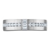 Thumbnail Image 3 of Men's Certified Baguette & Round-Cut Diamond Wedding Band 1/2 ct tw 14K White Gold