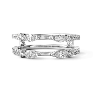 Pnina Tornai Diamond Enhancer Ring 1/2 ct tw Marquise/Round 14K White Gold