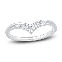 Chosen Diamond Contour Anniversary Band 1/8 ct tw 14K White Gold
