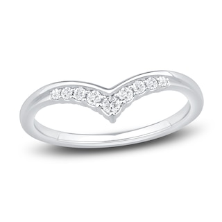 Chosen Diamond Contour Anniversary Band 1/8 ct tw 14K White Gold