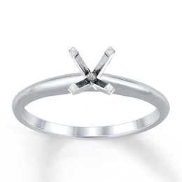 Solitaire Ring Setting 14K White Gold