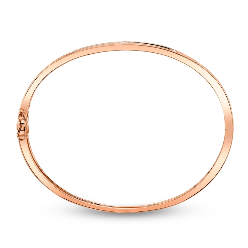 Main Image 3 of Shy Creation Diamond Station Bangle Bracelet 1/3 ct tw 14K Rose Gold SC55004068ZM