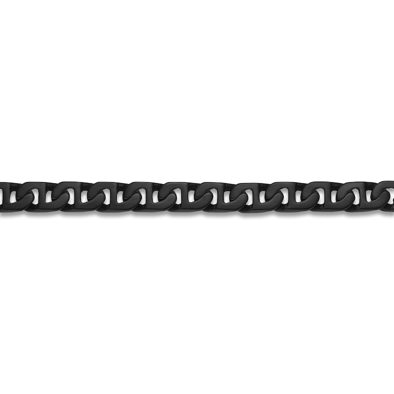 Main Image 3 of Mariner Chain Bracelet 7mm Black Ion-Plated Stainless Steel 8.5"