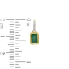 Thumbnail Image 3 of Emerald-Cut Natural Emerald & Diamond Drop Earrings 1/20 ct tw 14K Yellow Gold
