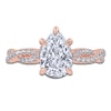 Thumbnail Image 3 of Pear-Shaped Lab-Grown Diamond Engagement Ring 1-1/4 ct tw 14K Rose Gold