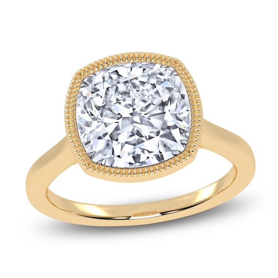 Cushion-Cut Lab-Grown Diamond Engagement Ring 5 ct tw 14K Yellow Gold
