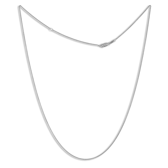 0.9mm Wheat Chain Necklace Solid Platinum 20"