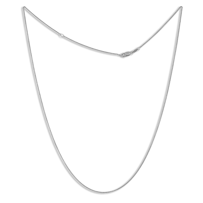 Main Image 1 of 0.9mm Wheat Chain Necklace Solid Platinum 20"