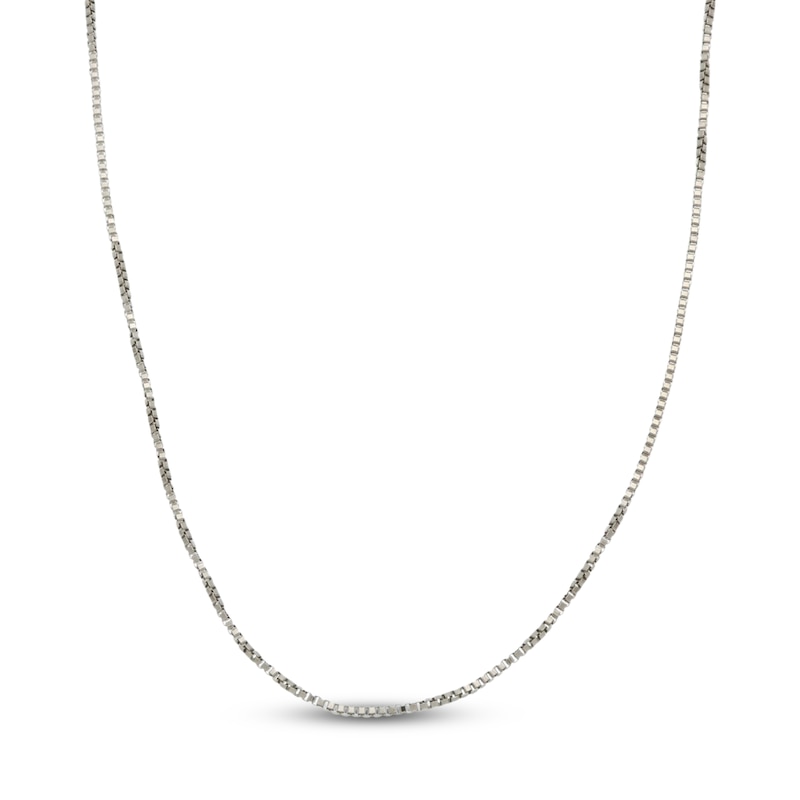 Main Image 1 of 0.9mm Square Box Chain Solid Platinum 18"