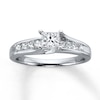 Thumbnail Image 1 of Previously Owned Engagement Ring 1 ct tw Princess-cut Diamonds 14K White Gold