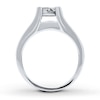Thumbnail Image 2 of Previously Owned Diamond Engagement Ring 1-1/5 ct tw Princess & Round-cut 14K White Gold