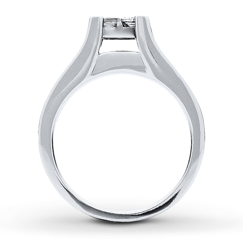Main Image 2 of Previously Owned Diamond Engagement Ring 1-1/5 ct tw Princess & Round-cut 14K White Gold