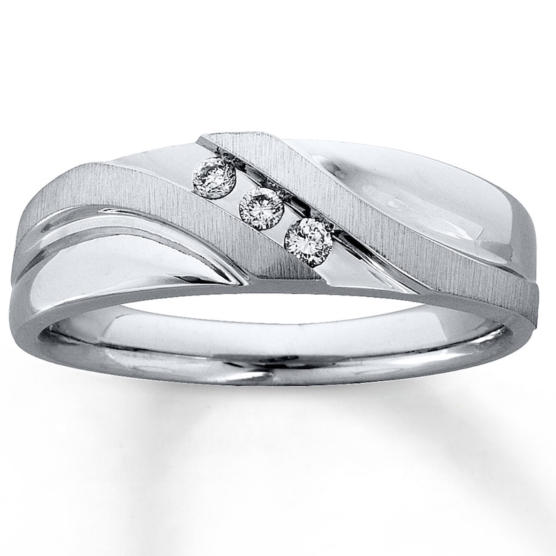 Previously Owned Men's Wedding Band 1/ ct tw Round-cut Diamonds 10K Gold