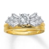 Previously Owned Diamond Enhancer Ring 1/4 ct tw Baguette & Round-cut 14K Yellow Gold