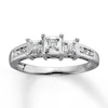 Previously Owned 3-Stone Diamond Ring 1/4 ct tw Princess & Round-cut 14K White Gold