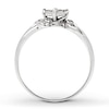 Thumbnail Image 1 of Previously Owned Promise Ring 1/6 ct tw Princess/Round 14K White Gold