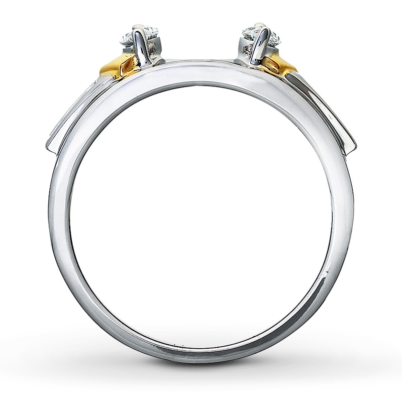 Previously Owned Enhancer 1/2 ct tw Marquise & Round-cut 14K Two-Tone Gold