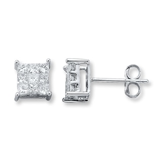 Previously Owned Earrings 1/3 ct tw Diamonds 14K White Gold | Jared