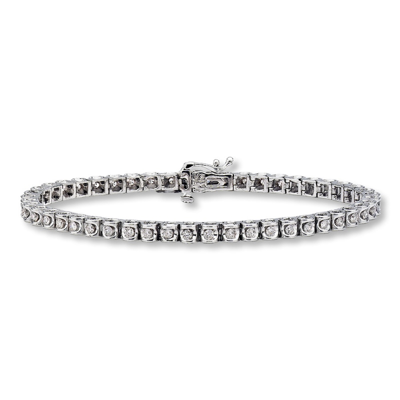 Previously Owned Bracelet 1-1/2 ct tw Diamonds 14K White Gold 7"